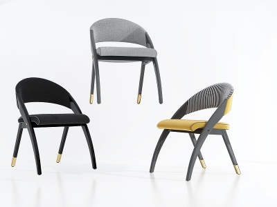3d现代布艺休闲椅模型