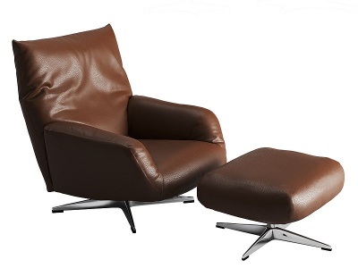 3d现代皮革躺椅模型