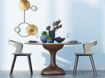 3d北欧现代餐桌椅模型