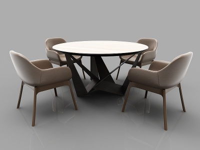 现代风格餐桌3d模型