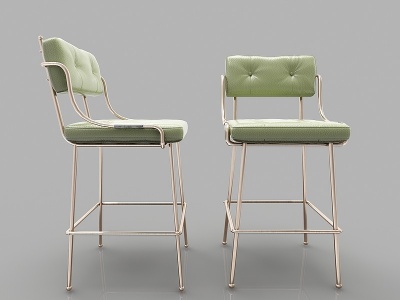 现代风格吧椅3d模型