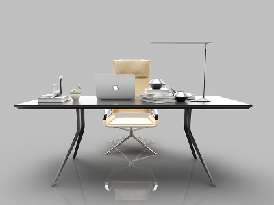 现代风格书桌3d模型