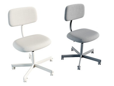 现代布艺办公椅转椅模型3d模型