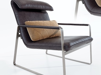 现代皮革办公椅模型3d模型