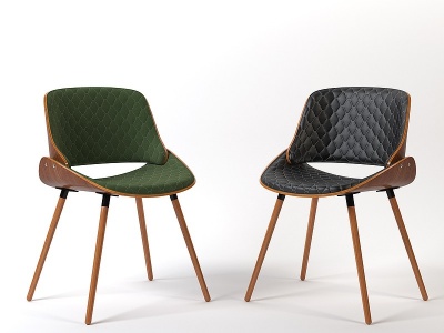 北欧单椅餐椅办公椅模型3d模型