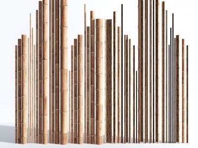 现代竹子竹竿模型
