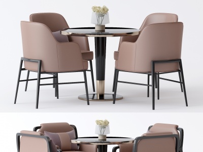 3d现代休闲桌椅组合模型