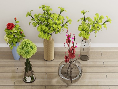 现代盆栽绿植植物花卉模型3d模型