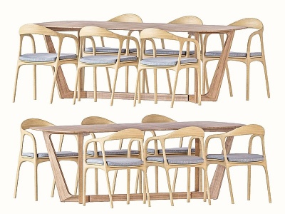 3d北欧桌椅组合模型