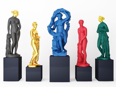 3d欧式人物雕塑石膏雕塑模型