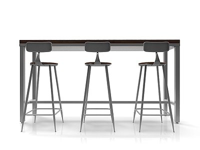 现代风格休闲桌3d模型