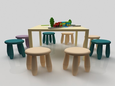 现代风格餐桌椅3d模型