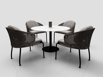 现代风格餐桌椅模型