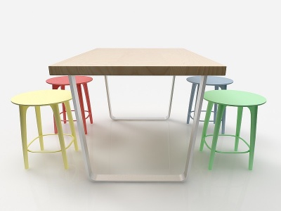 现代风格休闲桌椅3d模型