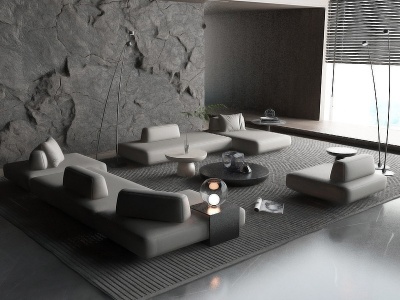 3d现代风格的沙发模型
