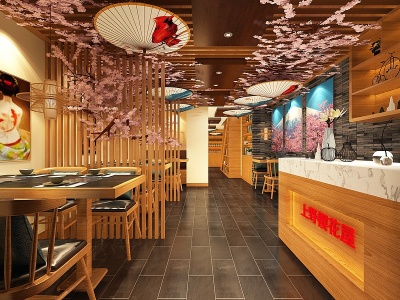 3d日式料理店模型