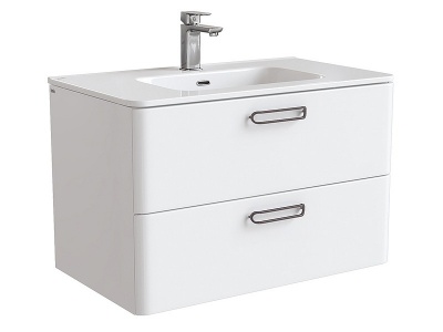 3d现代白色陶瓷浴室柜模型