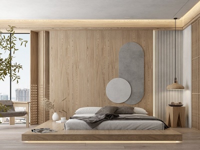 日式榻榻米卧室模型3d模型