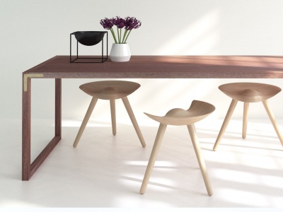 北欧餐桌椅子模型3d模型