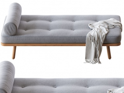北欧布艺休闲躺椅沙发模型3d模型