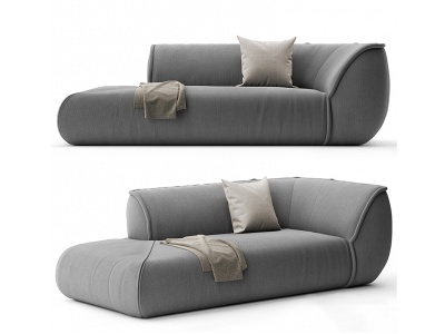 现代半包布艺沙发模型3d模型