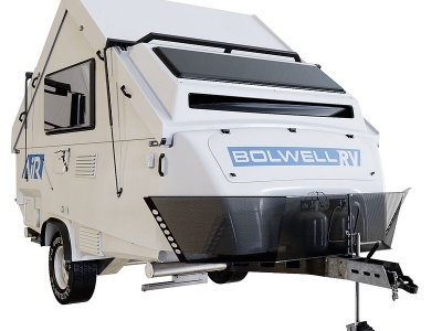 3d现代露营设备拖车式房车模型
