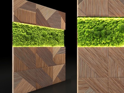 3d现代苔藓植物模型
