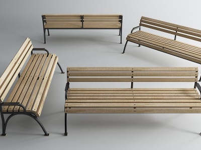 工业风公共座椅模型3d模型