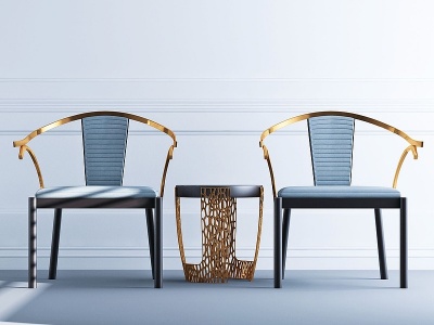 3d中式椅子茶几模型
