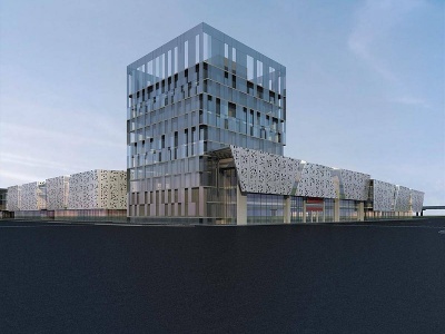 3d现代综合产业园区办公楼模型