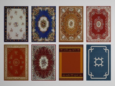 3d欧式古典地毯装饰模型