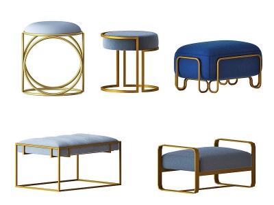 3d后现代沙发凳模型