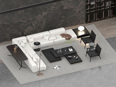3d现代风格的沙发模型