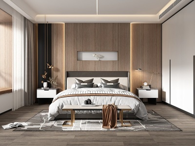 现代家居卧室3d模型