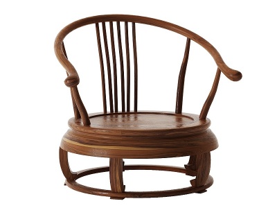 3d中式古典实木椅子模型