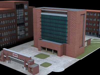 3d学校综合楼模型