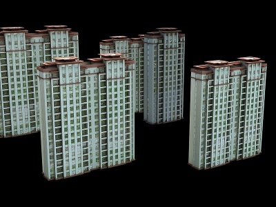 3d住宅高层模型