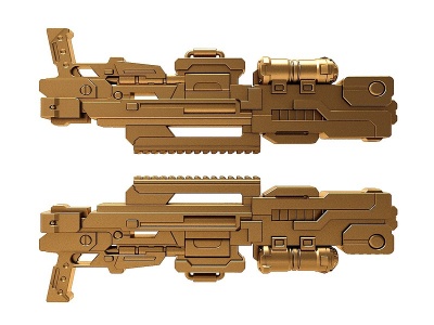 3d现代风格金属枪模型