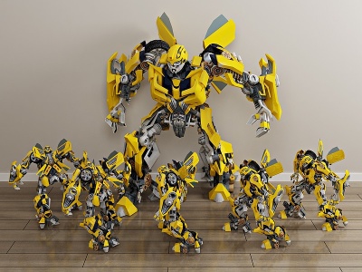 3d大黄蜂机器人变形汽车模型