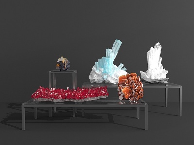 现代水晶装饰品模型3d模型