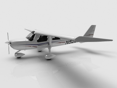 3d现代风格飞机模型