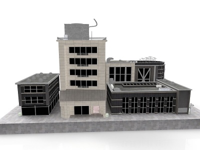 现代风格建筑3d模型