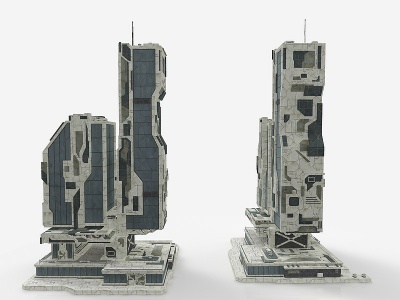 现代风格建筑模型3d模型