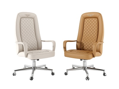 宾利皮革办公椅大班椅模型3d模型