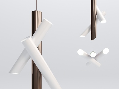 3d现代几何吊灯模型
