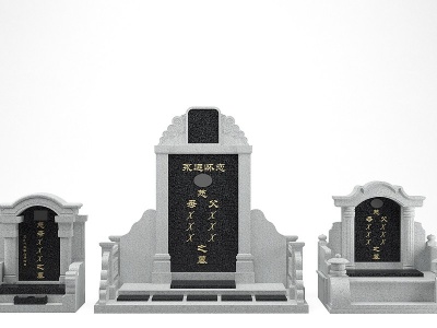 3d中式墓地墓碑模型