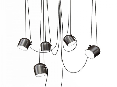 3d现代吊灯组合模型