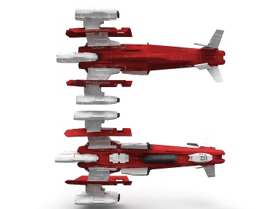 3d现代风格飞船模型