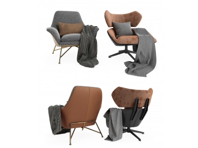 现代办公休闲椅模型3d模型