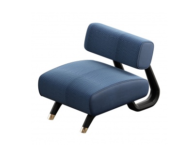 3d现代布艺休闲椅模型